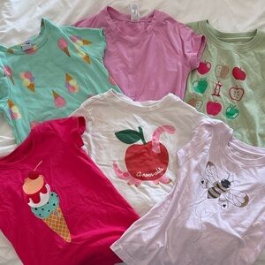 Colorful Kids' Graphic T-Shirts Set